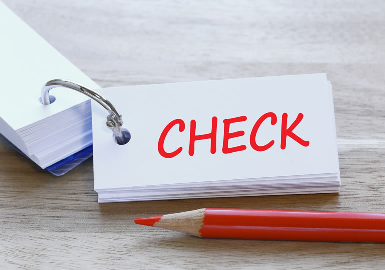 誤解しない為のチェックリスト