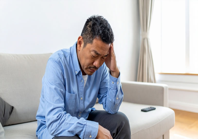 火葬後すぐの散骨で罰が当たるか悩む男性