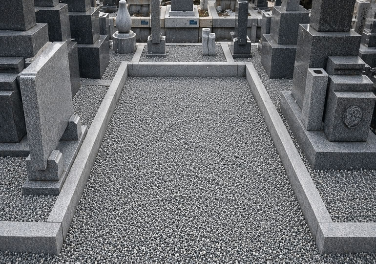 整地された墓じまいの跡地