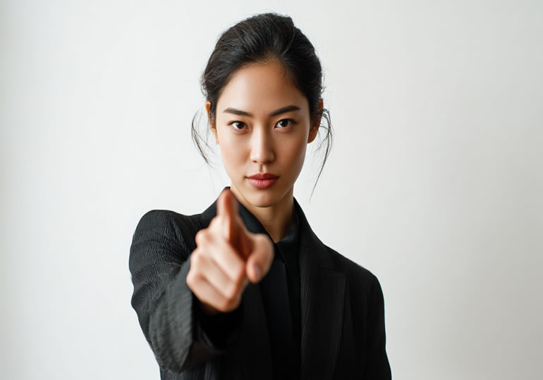 不安の源泉を指摘する女性