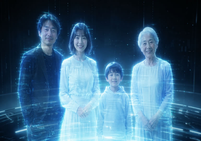 フォログラムで作られた故人のイメージ画像