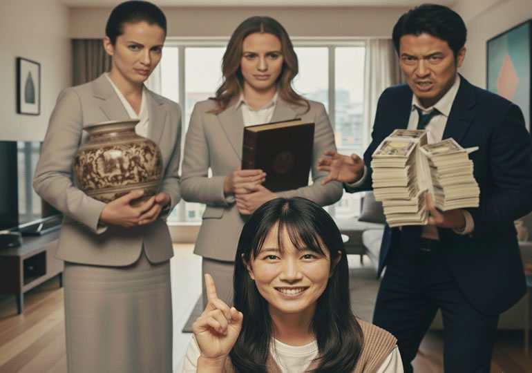 遺族を守るポイントを説明する女性