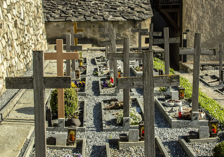 土葬されたアメリカのお墓