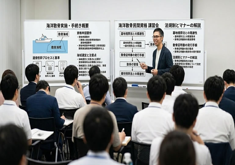 海洋散骨セミナーの様子