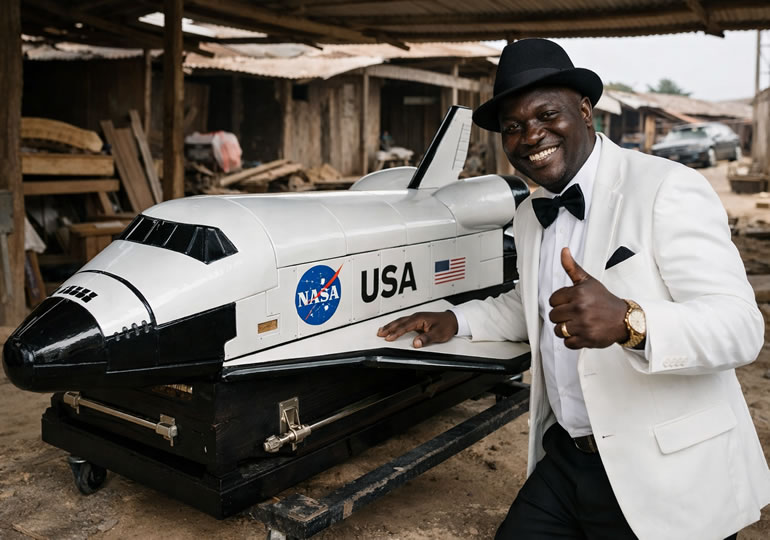 ガーナのユニークは棺桶