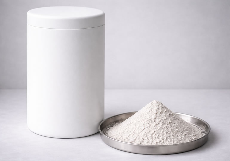 パウダーになった遺骨と小さな骨壺