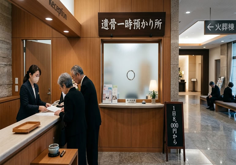 遺骨預かり所の受付窓口