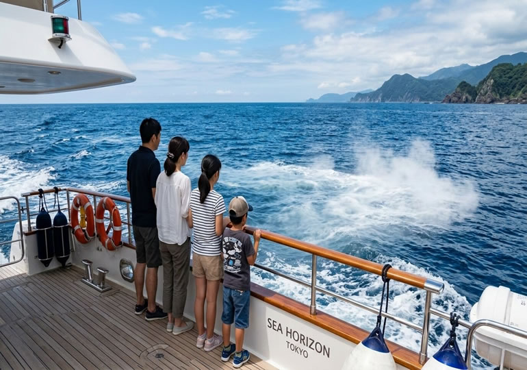 海洋散骨して白く濁っている海面