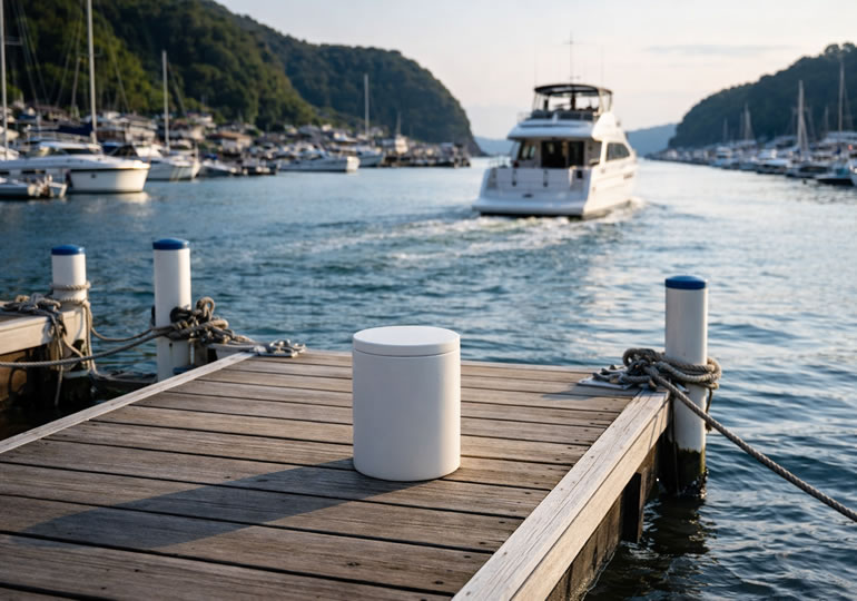 桟橋に置き去りにされた骨壺