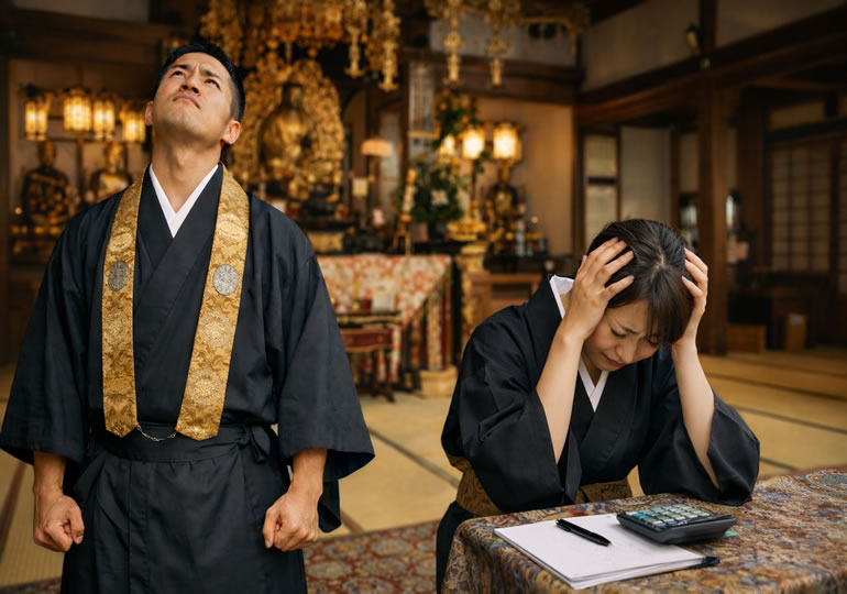 お布施が集まらなくて悩む住職