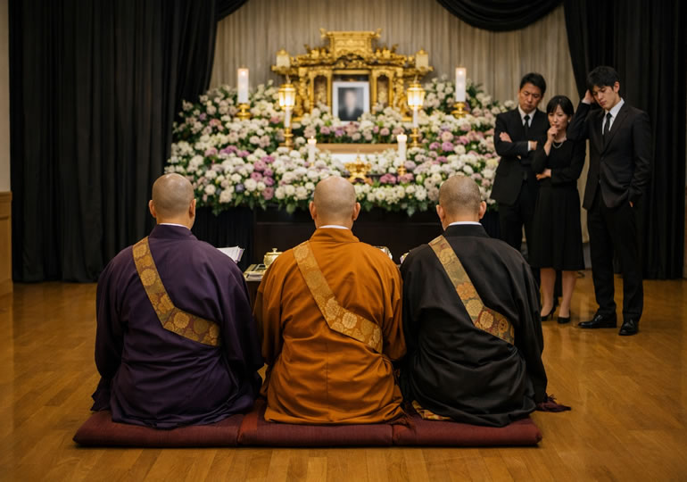 盛大なセレモニーに悩んでいる親族