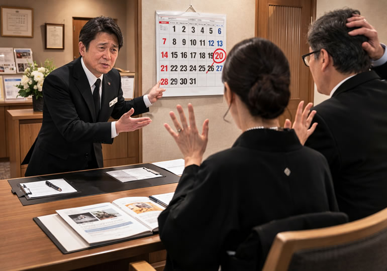 火葬待ちと遺体保存