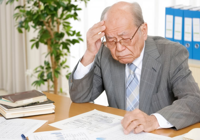 経営難に悩むペット霊園の経営者