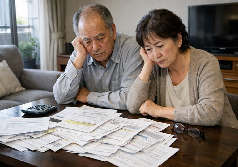 墓じまいの複雑さに悩む高齢夫婦