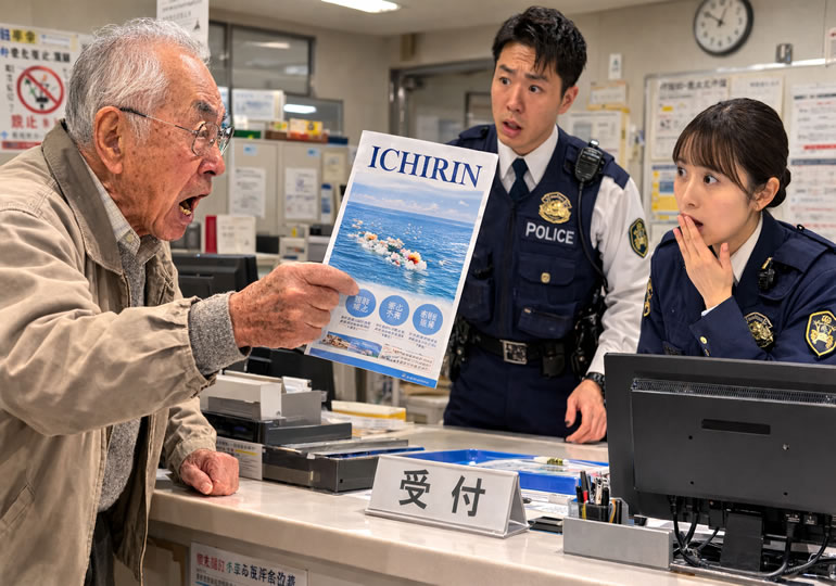 海洋散骨が違法か考えている男性のイメージ画像