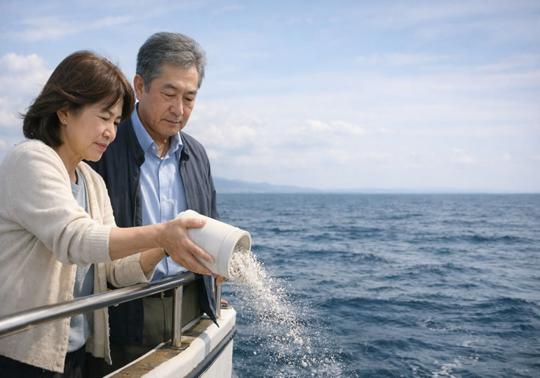 海洋散骨の割合は？