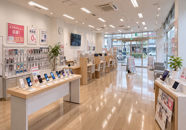 携帯ショップ店内のイメージ画像