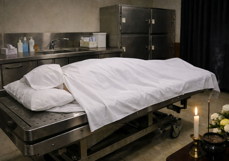 霊安室に運ばれてきたご遺体