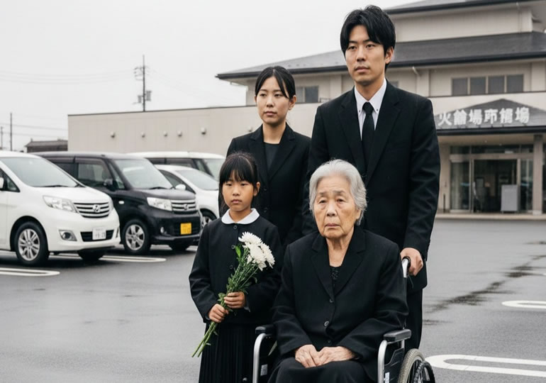 田舎から火葬に参加した親族