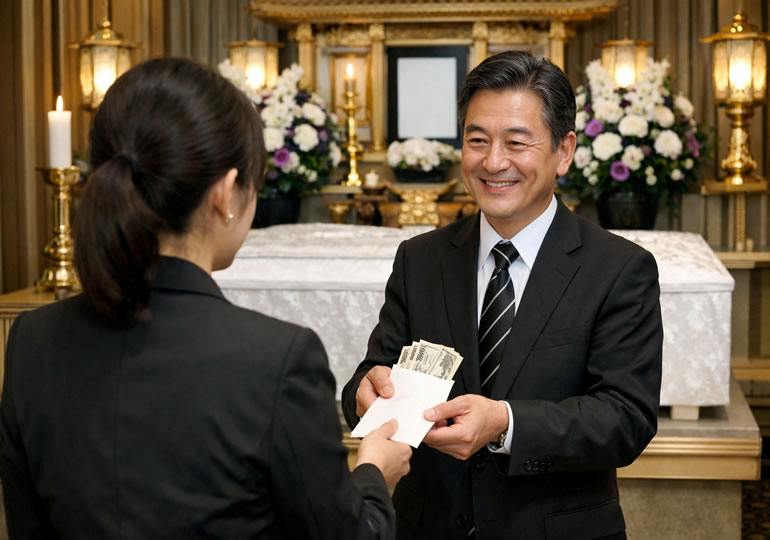 葬儀社に追加費用を払う親族