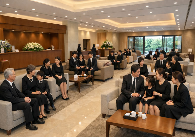 火葬場ロビーのイメージ画像