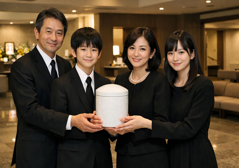 骨壺を持っている親族